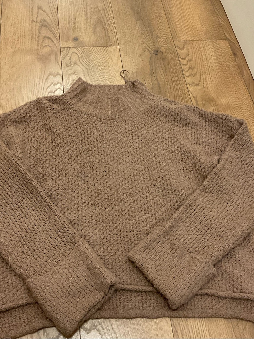 Pink Rose Women's Taupe Cowl Turtleneck Sweater